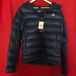 Adidas Outdoor Itavic 3-Stripe hooded jacket.